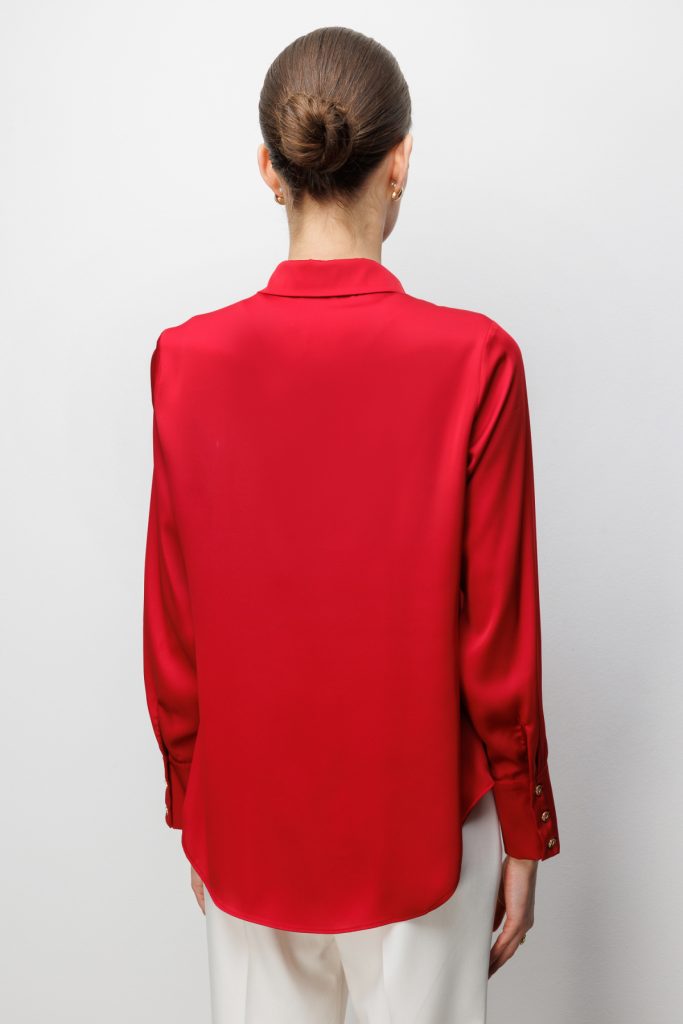 EKOL Pens Detaylı Polo Yaka Gömlek 2002 - KIRMIZI