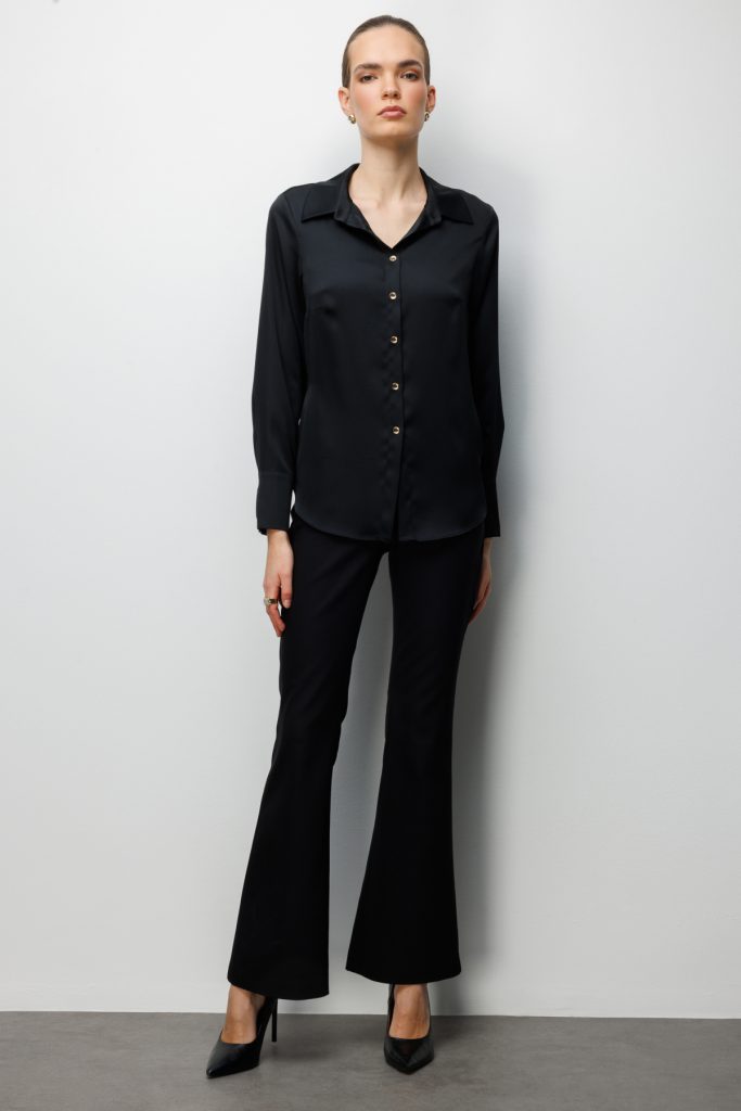 EKOL Pens Detaylı Polo Yaka Gömlek 2002 - Siyah