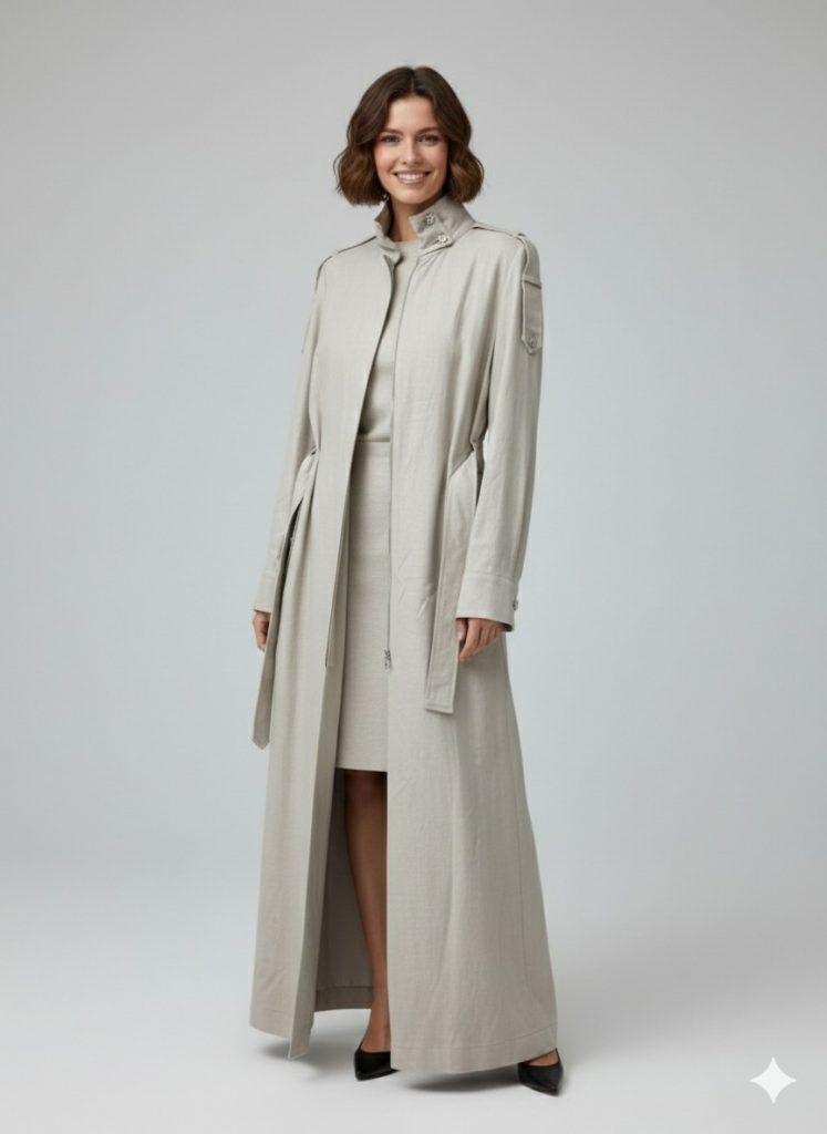 KAYRA Omuz Apoletli Beli Kuşaklı Kap 14019