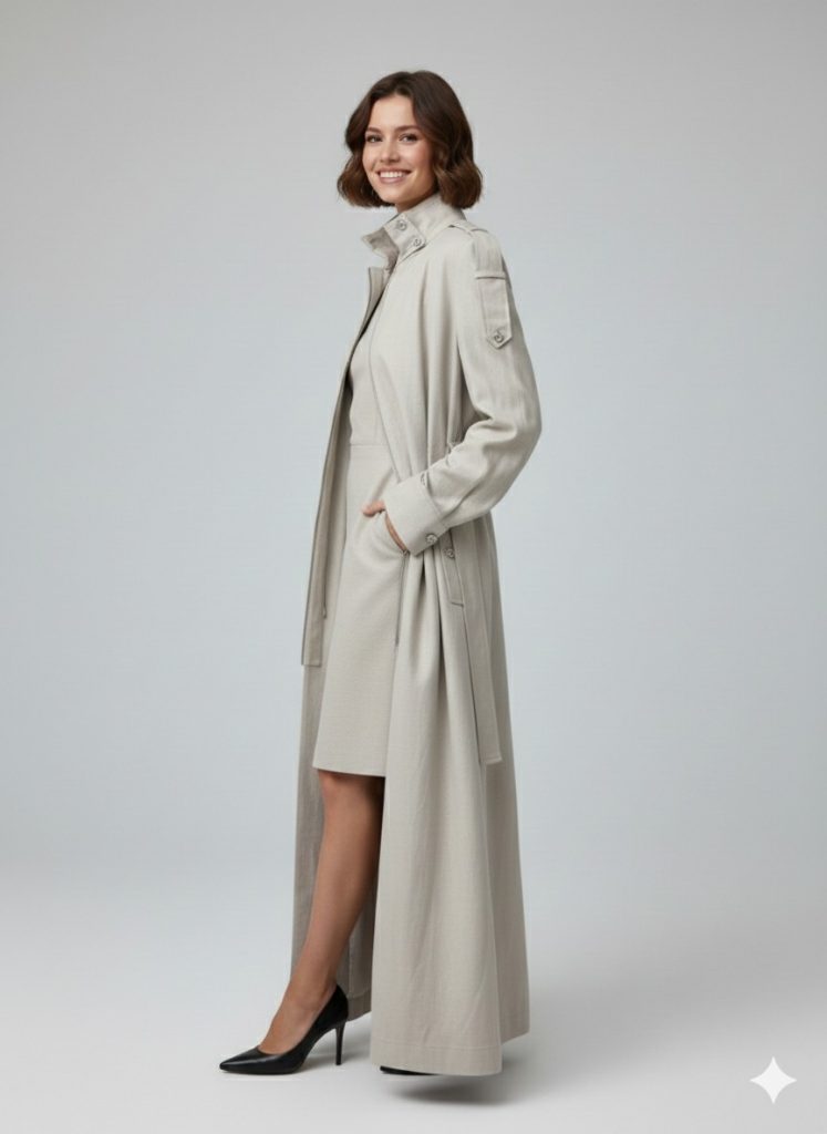 KAYRA Omuz Apoletli Beli Kuşaklı Kap 14019 - TAŞ