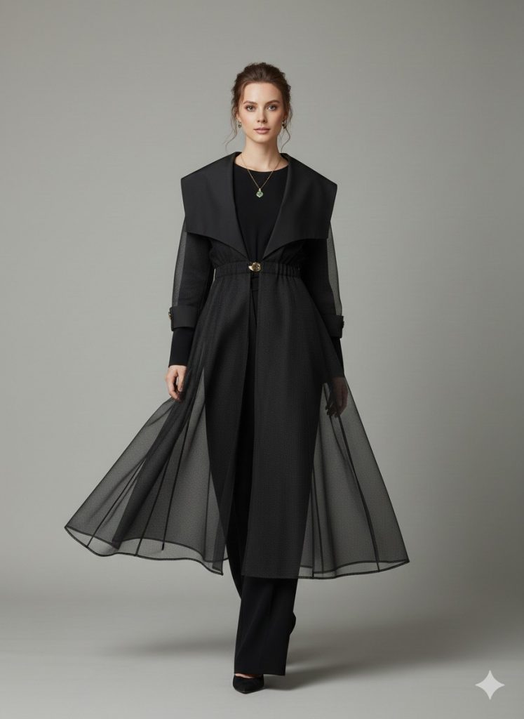 MY312 Tül Detaylı Elbise 1603 - Siyah