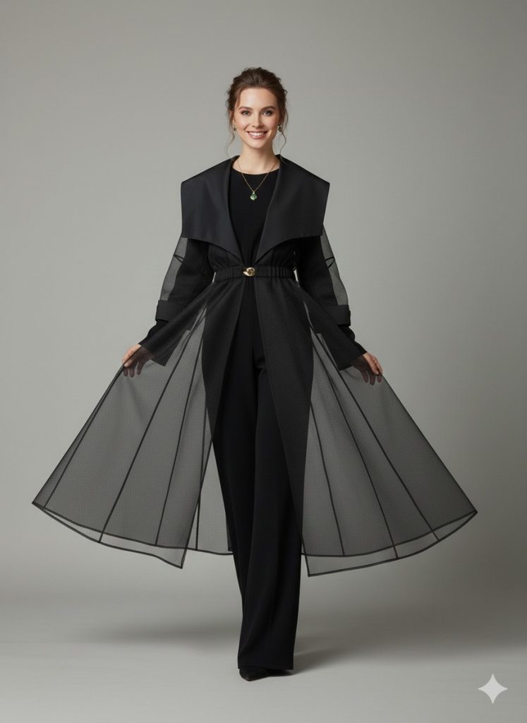 MY312 Tül Detaylı Elbise 1603 - Siyah