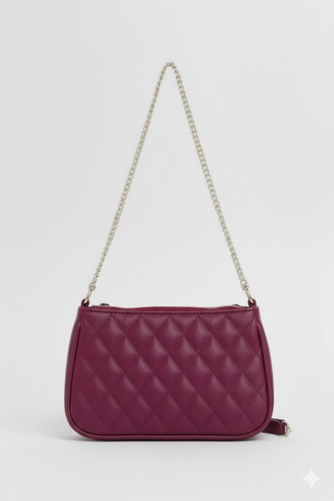 GUESS Kapitoneli Zincir Askılı Mini Çanta PW7554P6180 - bordo