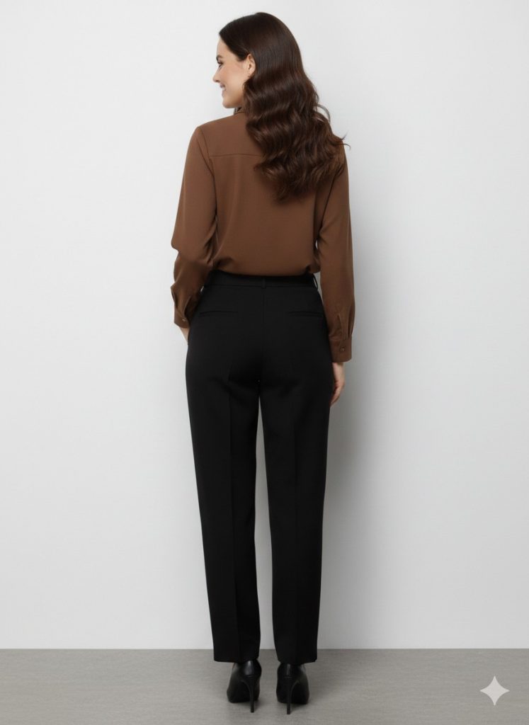 EKOL Nakışlı Gömlek 2810 - kakao