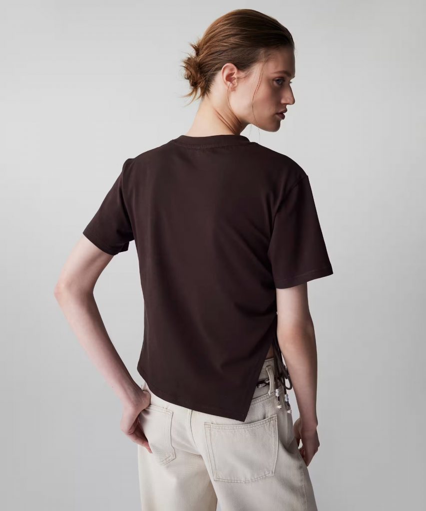 İPEKYOL Slogan aplikeli tişört IS1260070045 - kahve