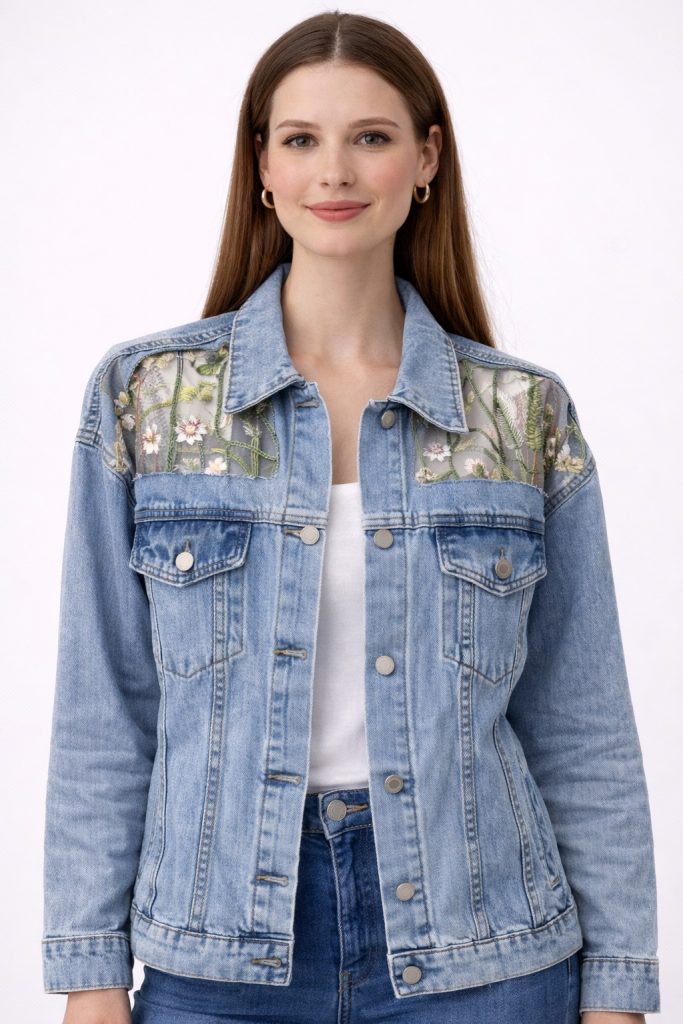 BDK Sırt Detaylı Kot Ceket X227