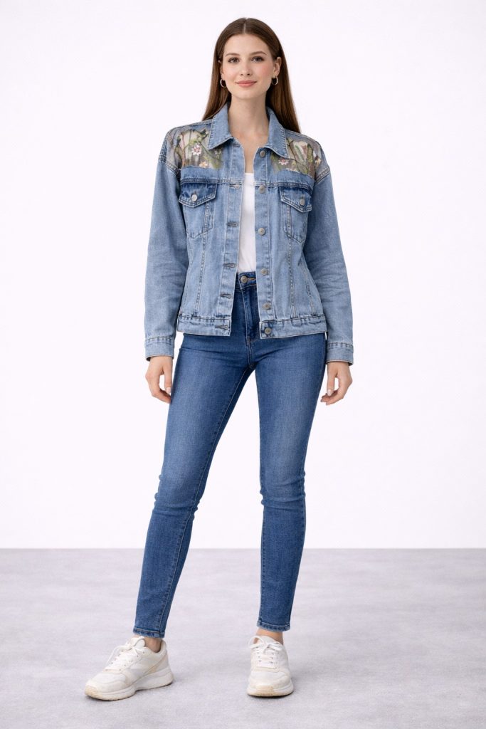 BDK Sırt Detaylı Kot Ceket X227