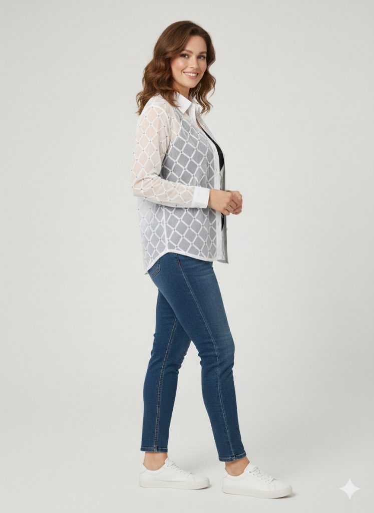 BDK Taş İşlemeli Gömlek 8976