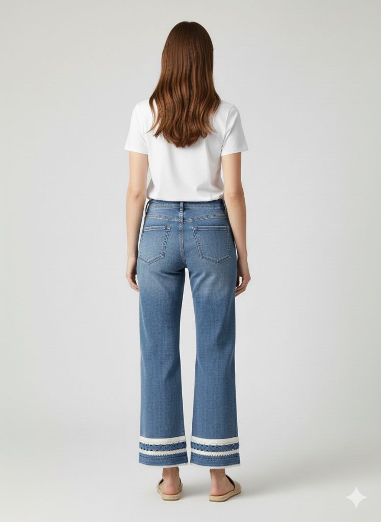 BDK Paçası Örgü İşlemeli Pantolon 4590