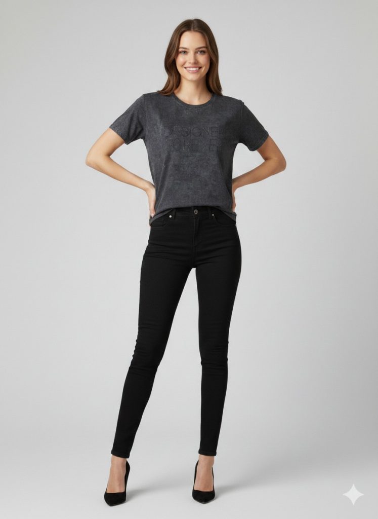 BDK  Boncuk İşlemeli T-shirt GF09