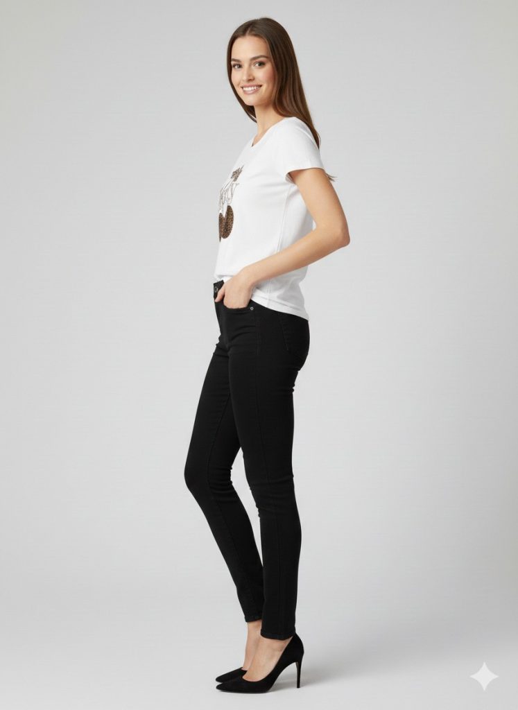 BDK Taş İşlemeli Desenli T-shirt K689