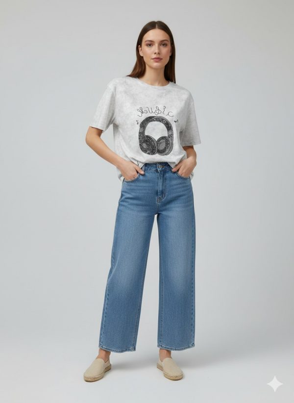 BDK Baskı Pul İşlemeli T-shirt K717