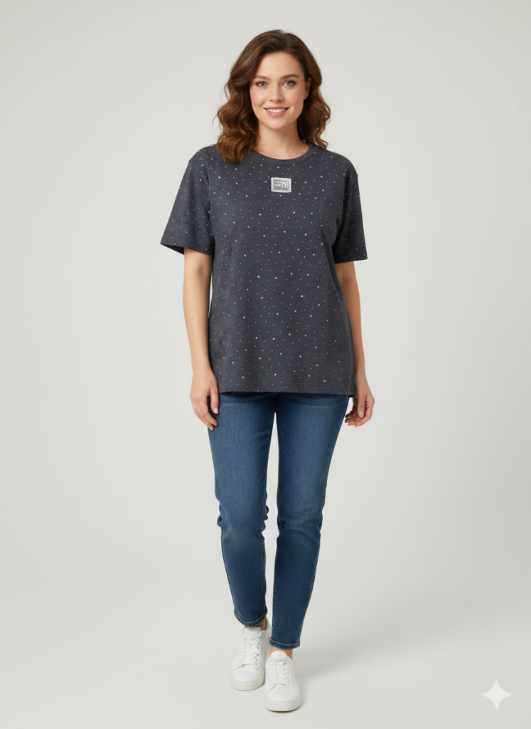 BDK Pul İşlemeli  T-shirt K765