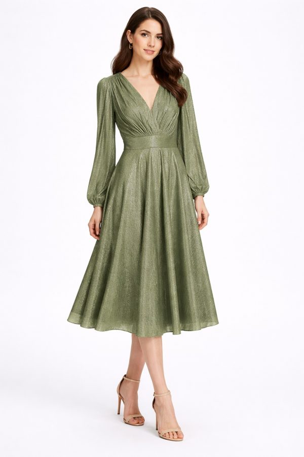 DORİDORCA V Yaka Abiye Elbise 5079