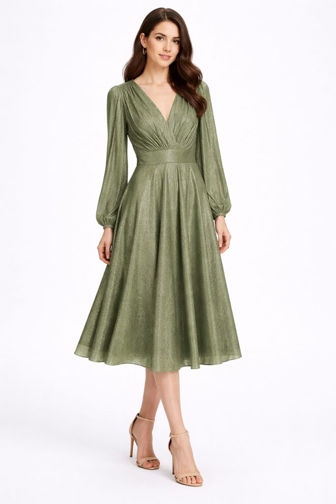 DORİDORCA V Yaka Abiye Elbise 5079