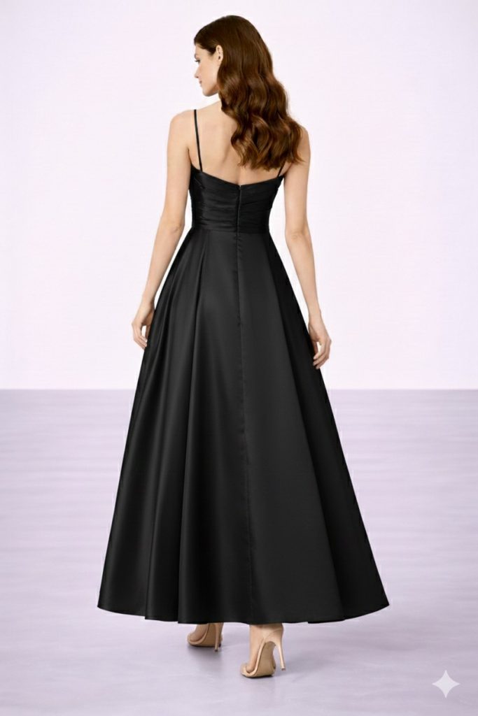 DORİDORCA Aksesuarlı Uzun Abiye 5059