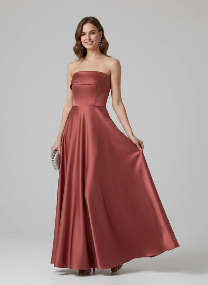 DORİDORCA Straplez Elbise 7102