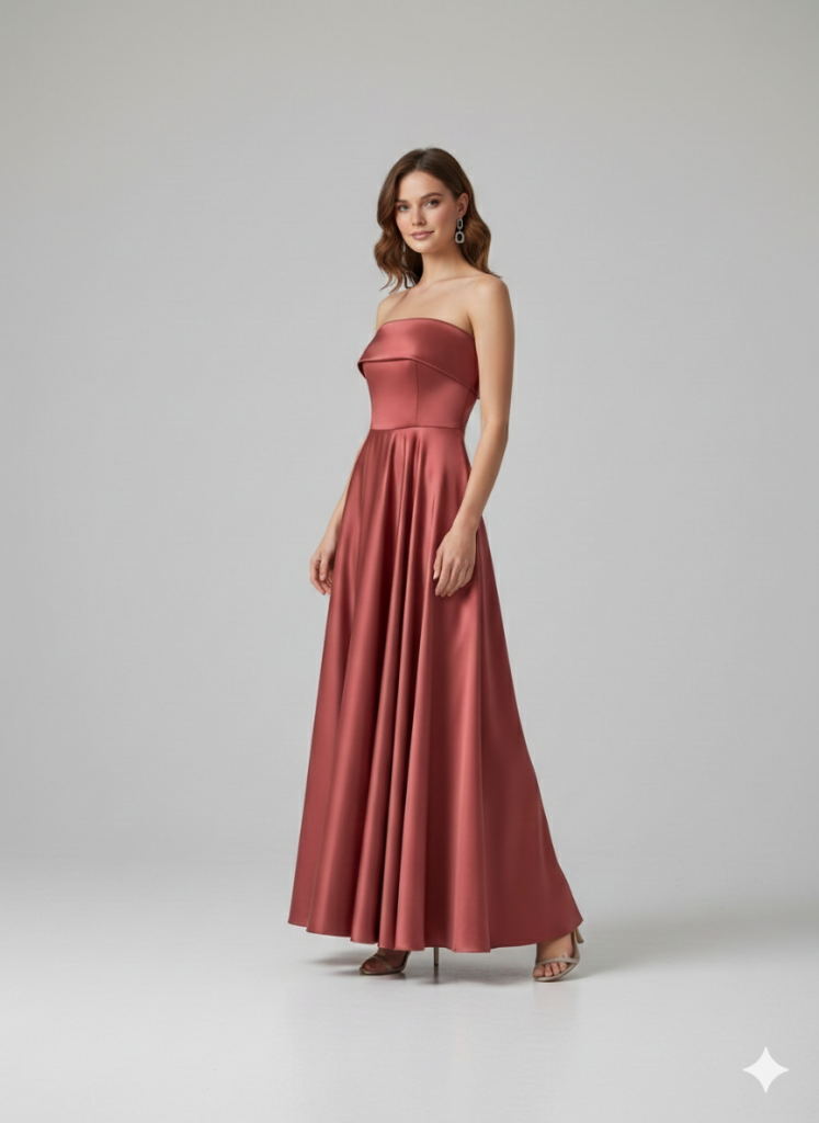 DORİDORCA Straplez Elbise 7102