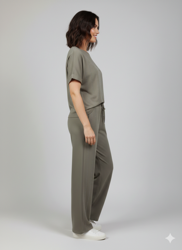 DOSSO DOSSİ Taş İşlemeli Takım  26011 - HAKİ