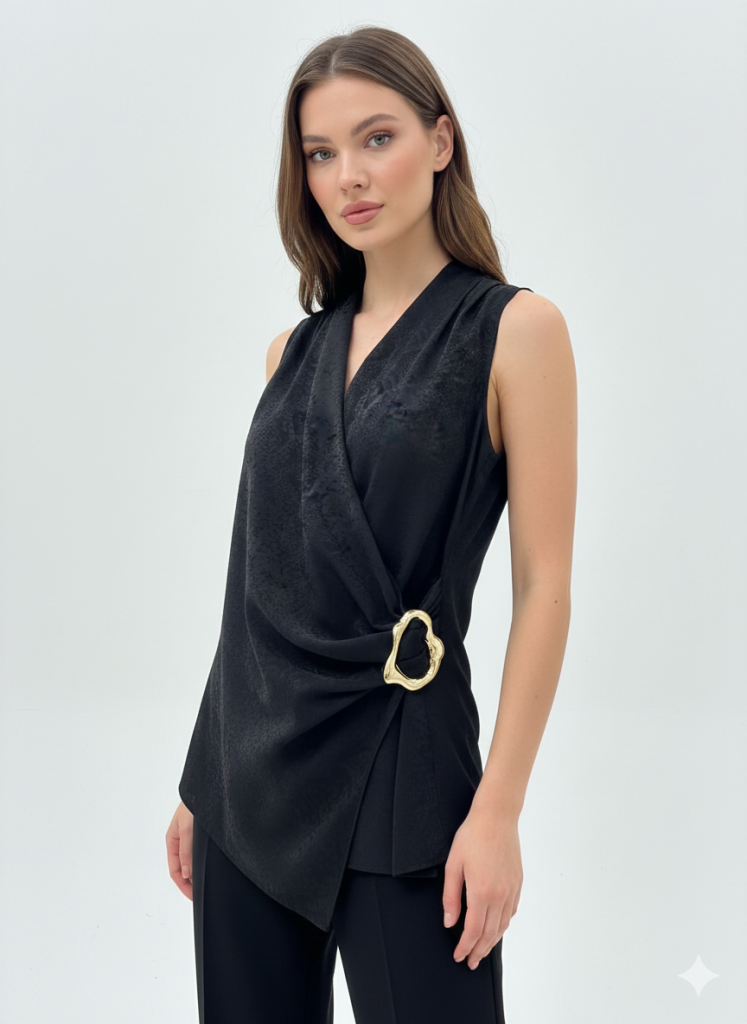 EKOL Yandan Tokalı Bluz 2010 - Siyah