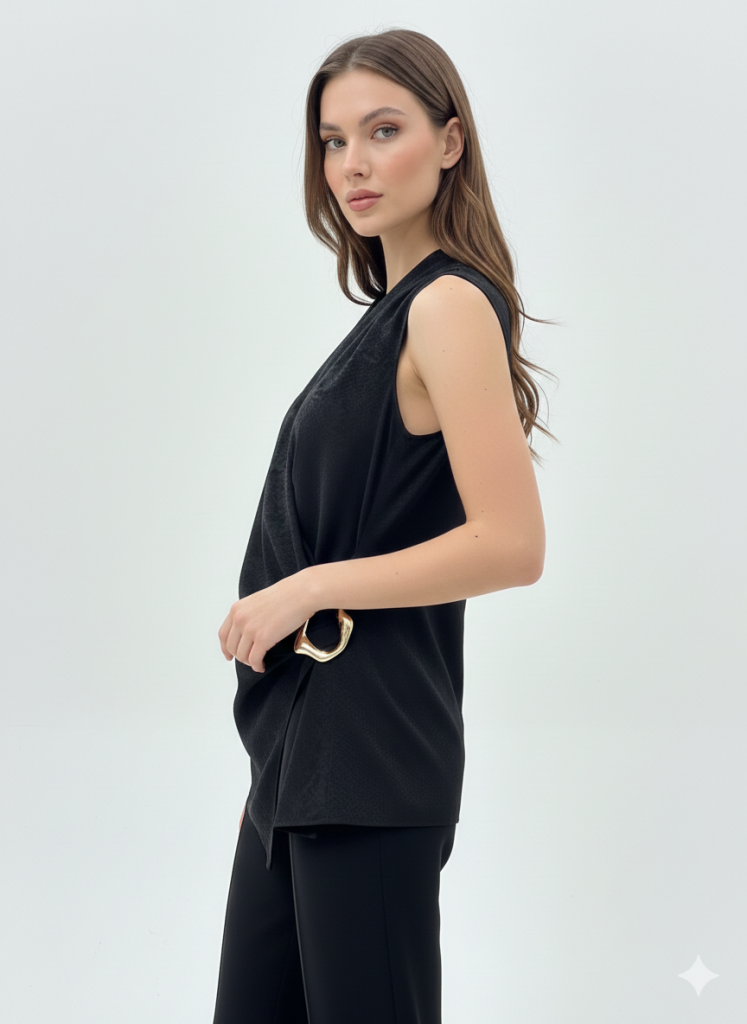 EKOL Yandan Tokalı Bluz 2010 - Siyah