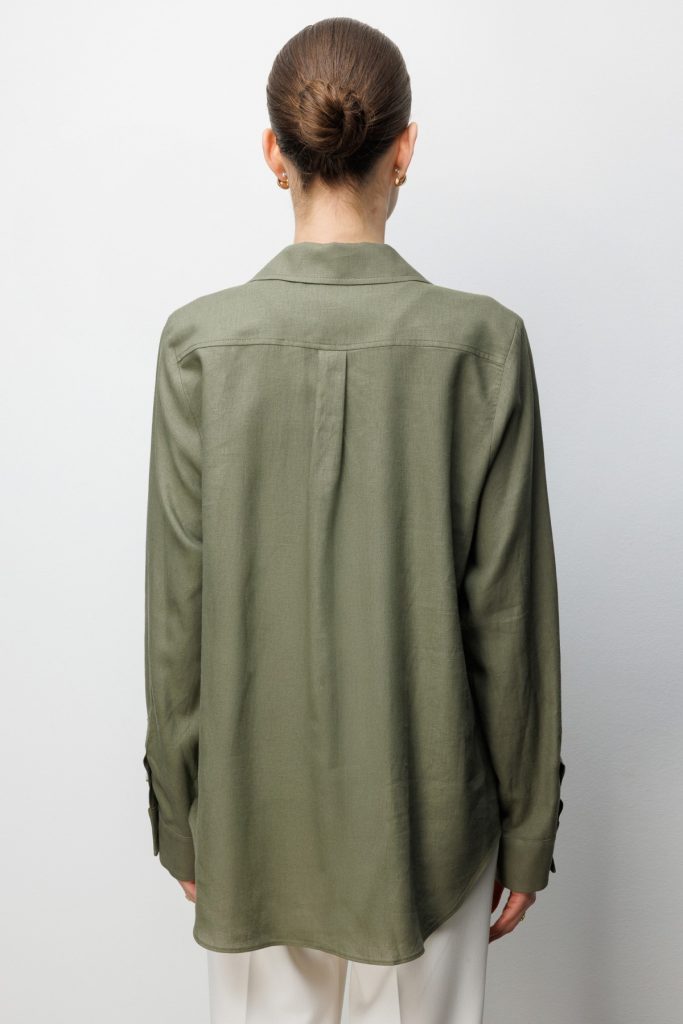 EKOL Polo Yaka Keten Gömlek 2026