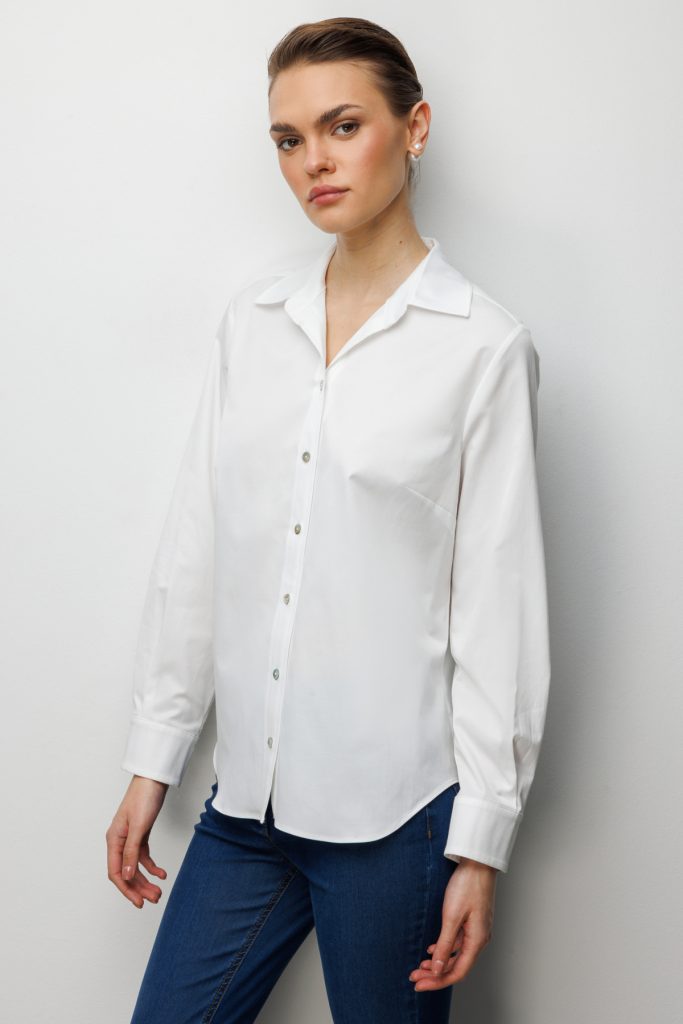 EKOL Pamuklu Polo Yaka Gömlek 2060 - EKRU