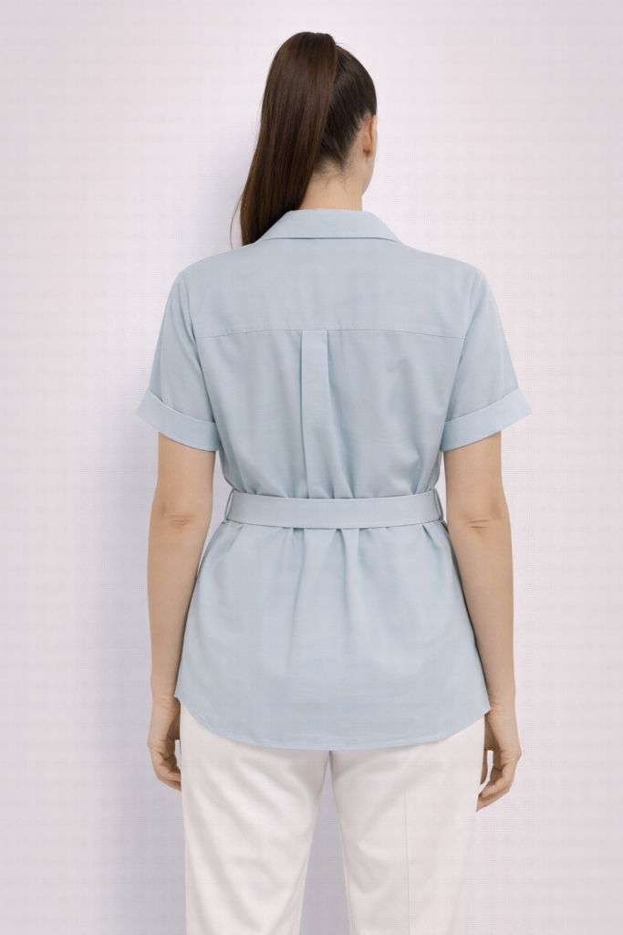 EKOL Beli Kemerli Bluz  2086