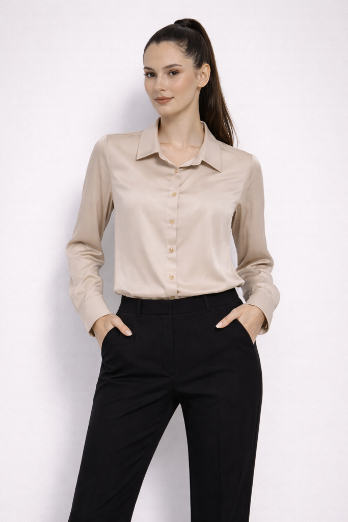 EKOL Klasik Kadın Gömlek 2502