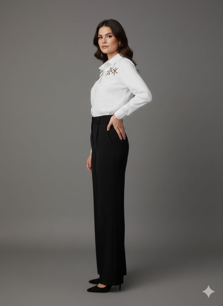 EKOL Nakışlı Gömlek 2810