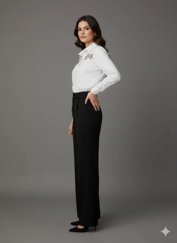 EKOL Nakışlı Gömlek 2810