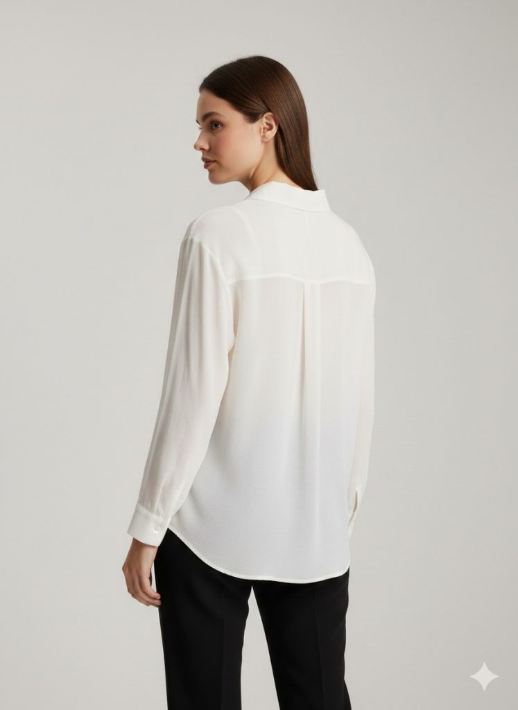 EKOL Yakası Dantel Detaylı Bluz 2830