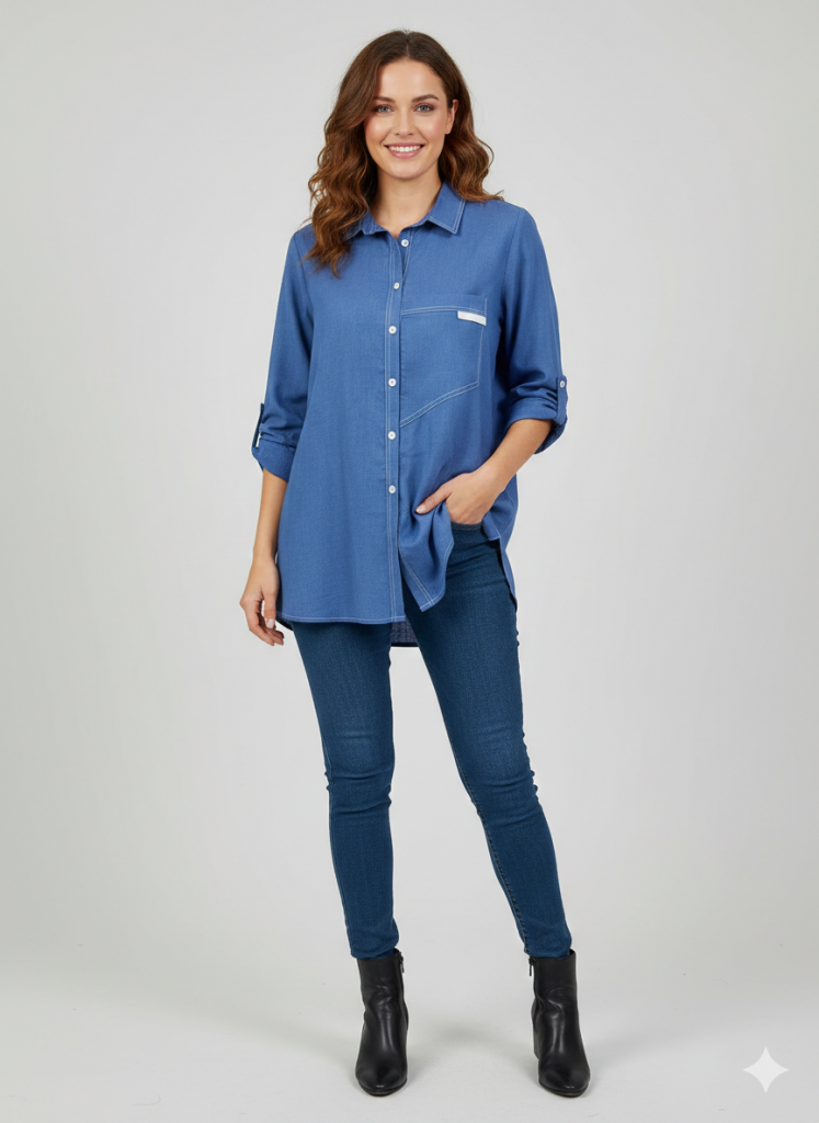 EKOL Klasik Spor Gömlek 2986 - İNDİGO