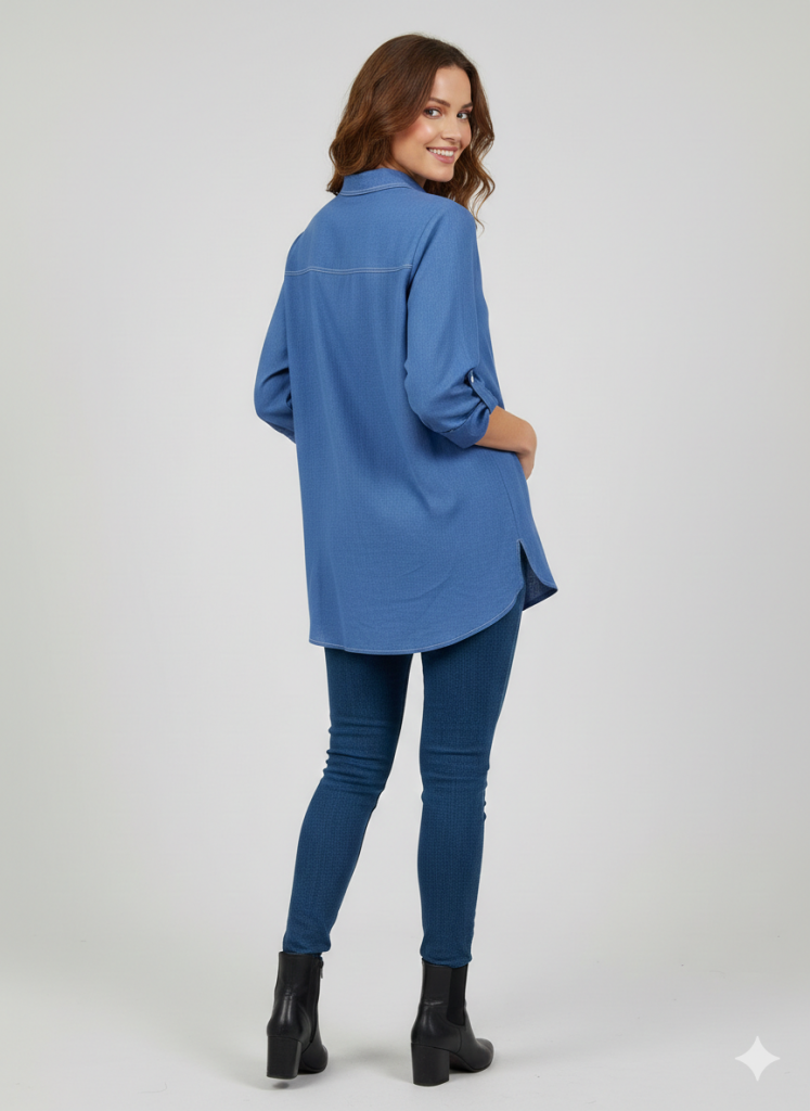 EKOL Klasik Spor Gömlek 2986 - İNDİGO