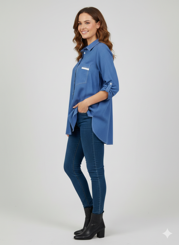 EKOL Klasik Spor Gömlek 2986 - İNDİGO