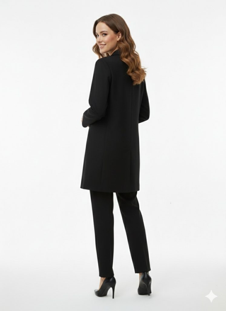 EKOL Klasik Uzun Ceket 1014