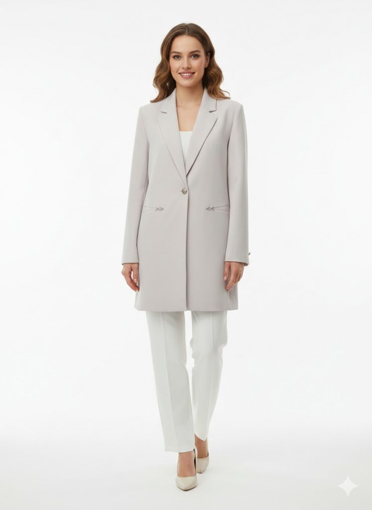 EKOL Klasik Uzun Ceket 1014