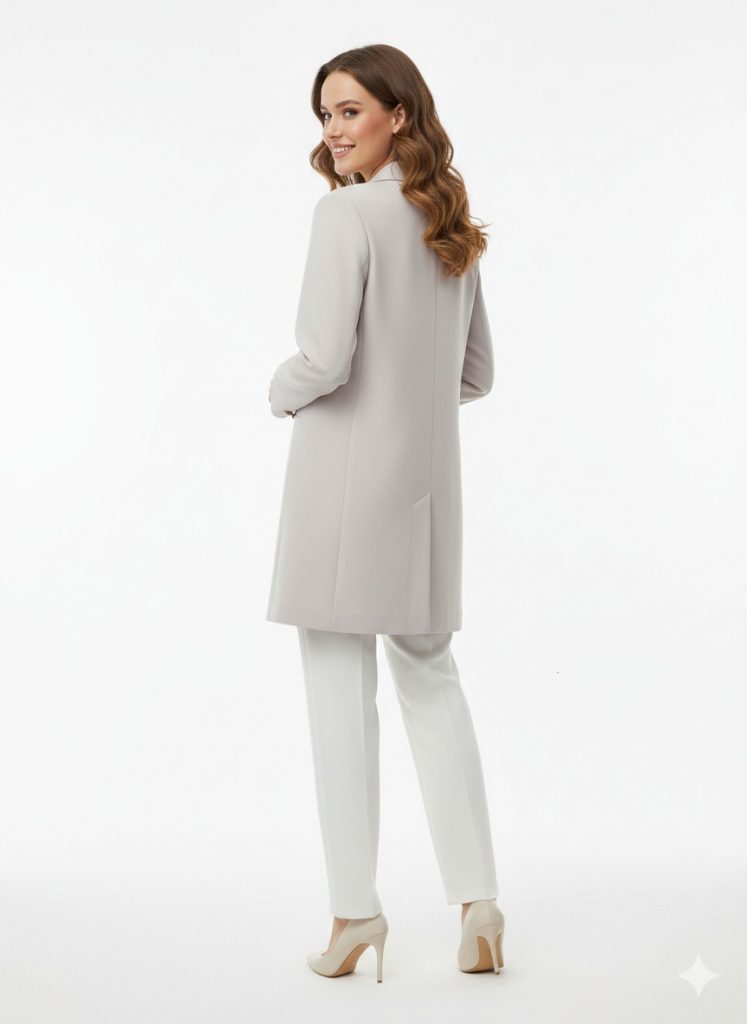 EKOL Klasik Uzun Ceket 1014 - TAŞ