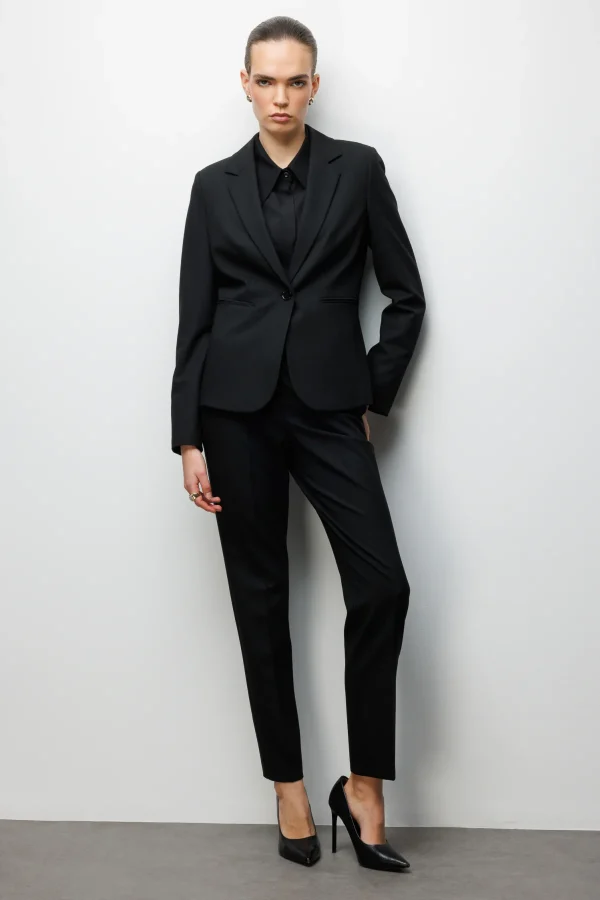 EKOL Fleto Cepli Tek Düğme Ceket 1082