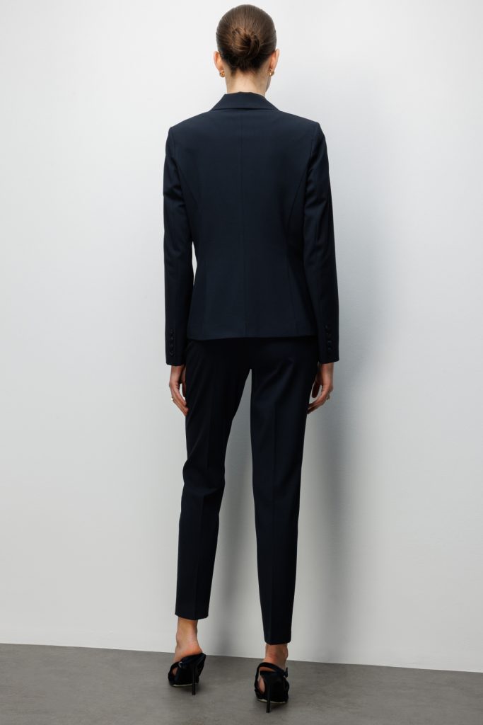 EKOL Fleto Cepli Tek Düğme Ceket 1082 - Lacivert