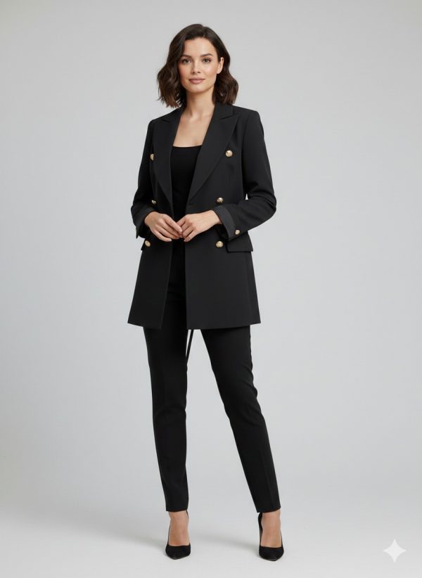 EKOL Önü Süs Düğmeli Ceket 1122