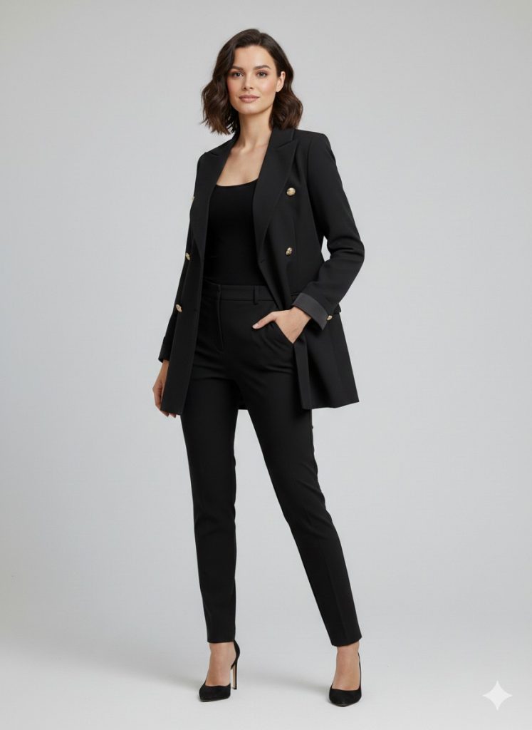 EKOL Önü Süs Düğmeli Ceket 1122