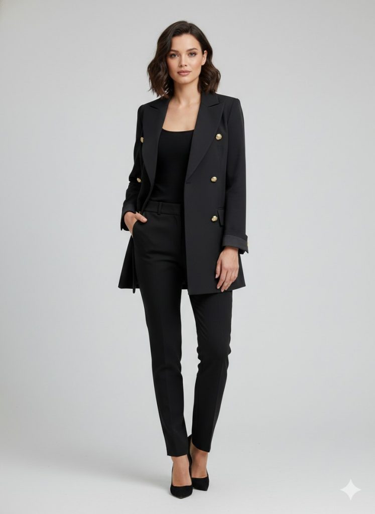 EKOL Önü Süs Düğmeli Ceket 1122