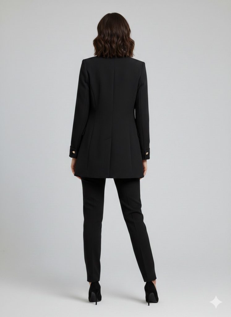 EKOL Önü Süs Düğmeli Ceket 1122