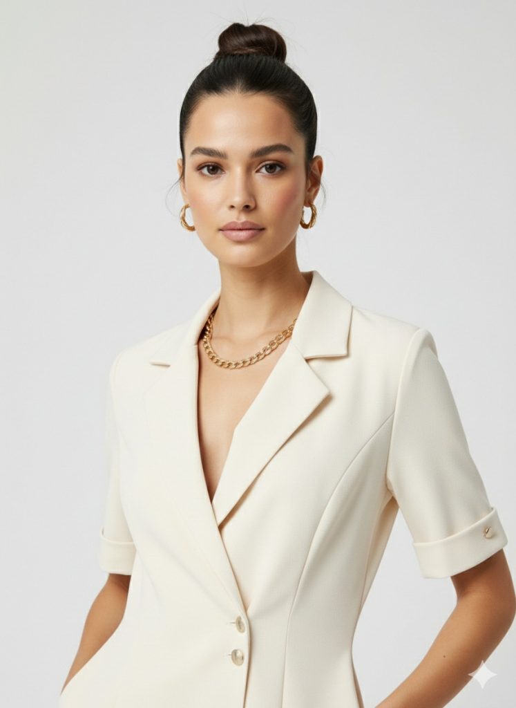 EKOL Midi Boy Elbise 6020 - KREM