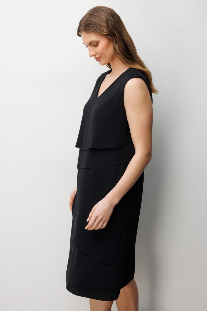 EKOL Kolsuz Kat Kat Midi Elbise 6510