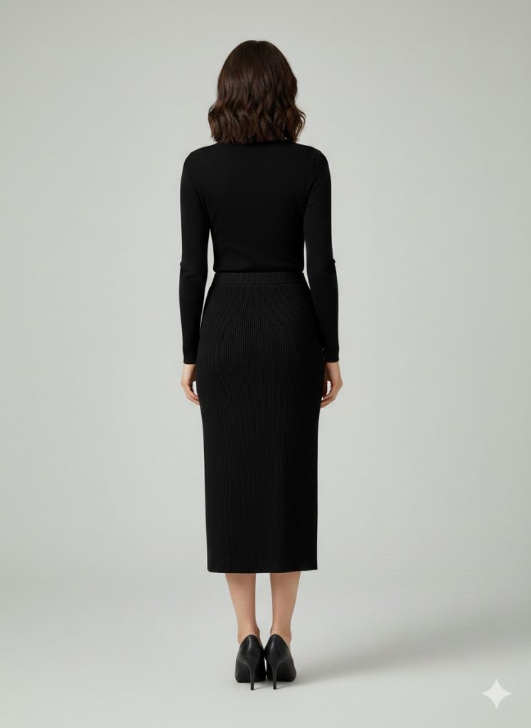 EKOL Önü Düğmeli Etek 2408