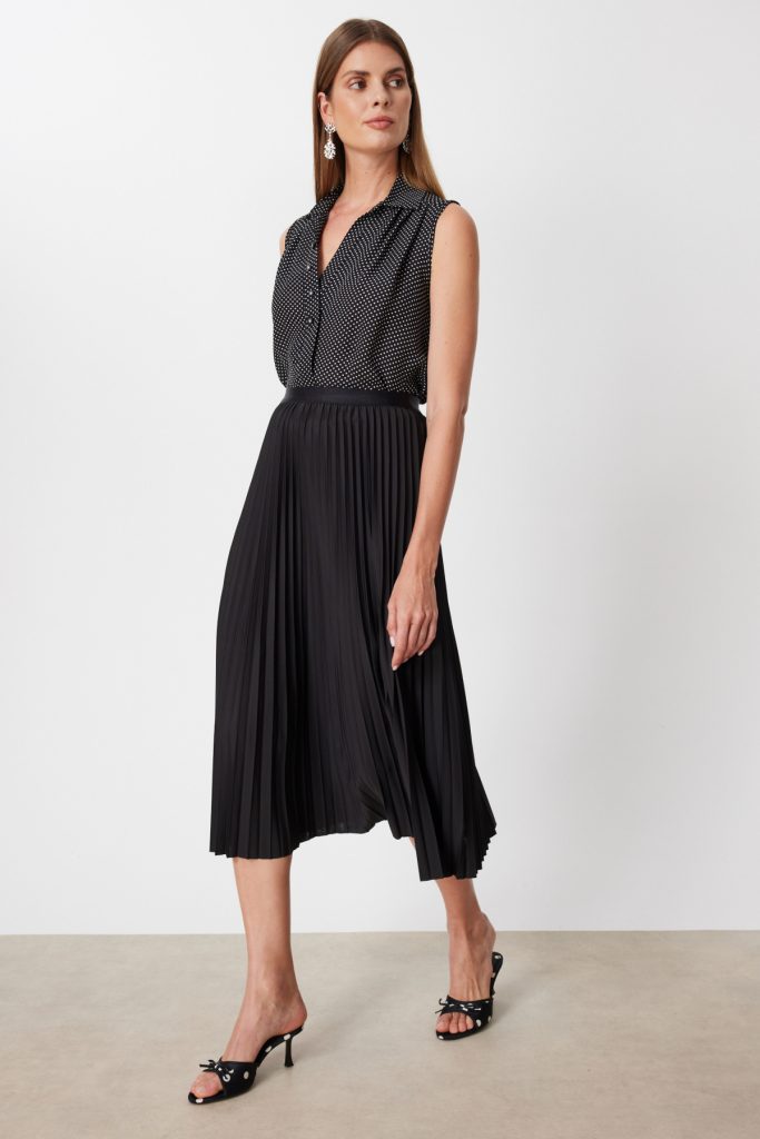 EKOL Ekol Piliseli Midi Etek 3960