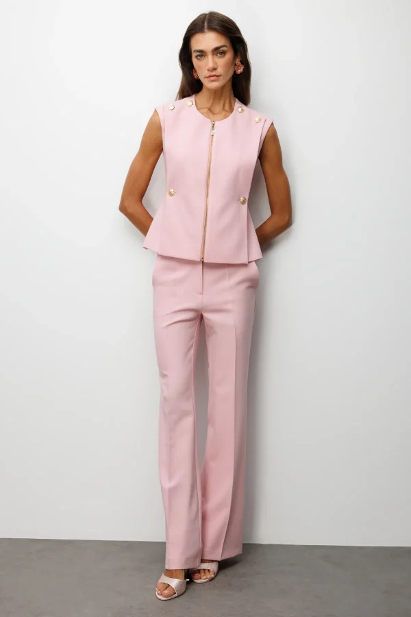 EKOL İspanyol Paça Düşük Bel Pantolon 1004