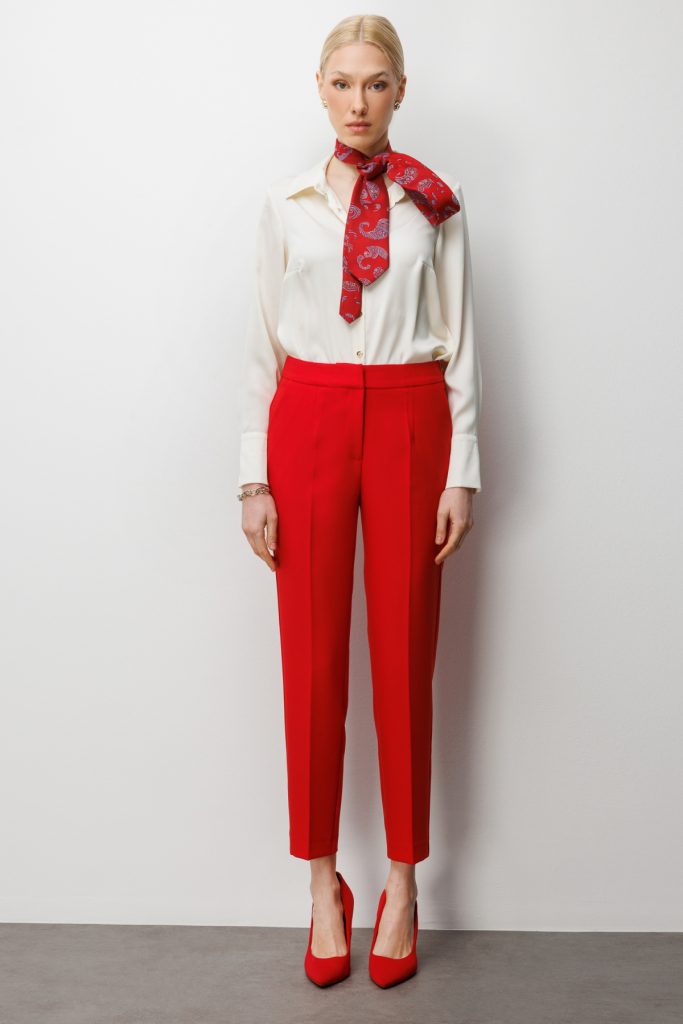 EKOL Dar Paça Dikiş Detaylı Pantolon 1008